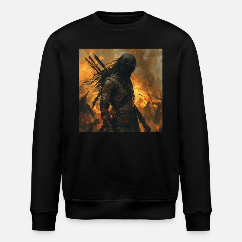 Indisch - Stanley/Stella Unisex Bio-Sweatshirt ROLLER - Schwarz