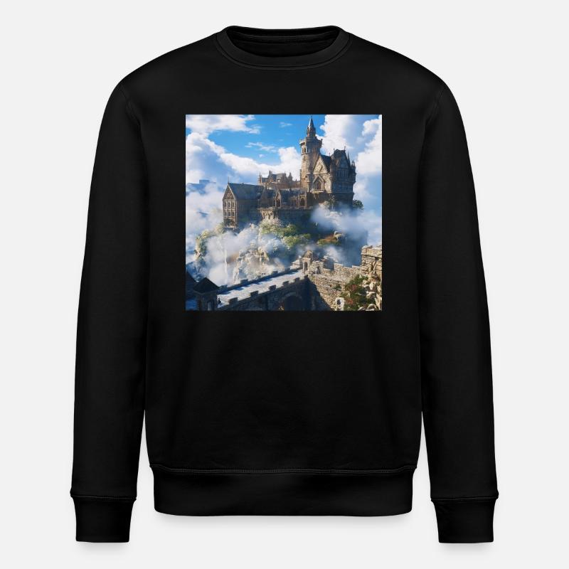 Mittelalterliche Burg - Stanley/Stella Unisex Bio-Sweatshirt ROLLER - Schwarz