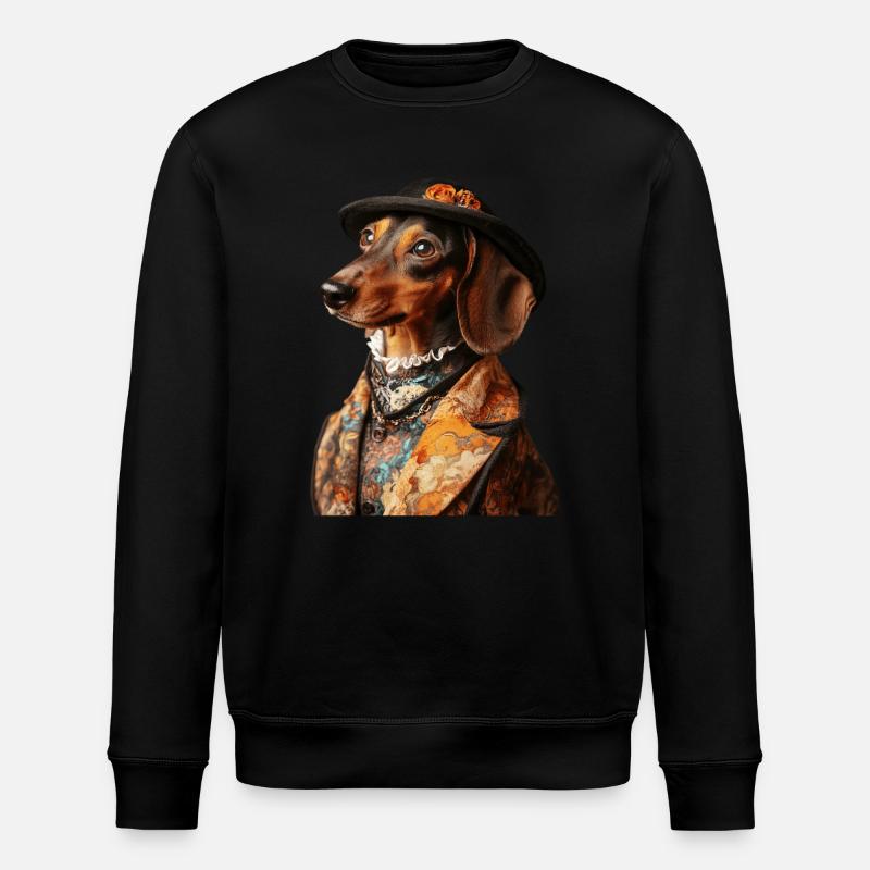 Dackel - Stanley/Stella Unisex Bio-Sweatshirt ROLLER - Schwarz