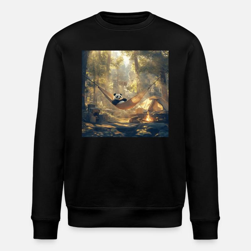 Panda - Stanley/Stella Unisex Bio-Sweatshirt ROLLER - Schwarz
