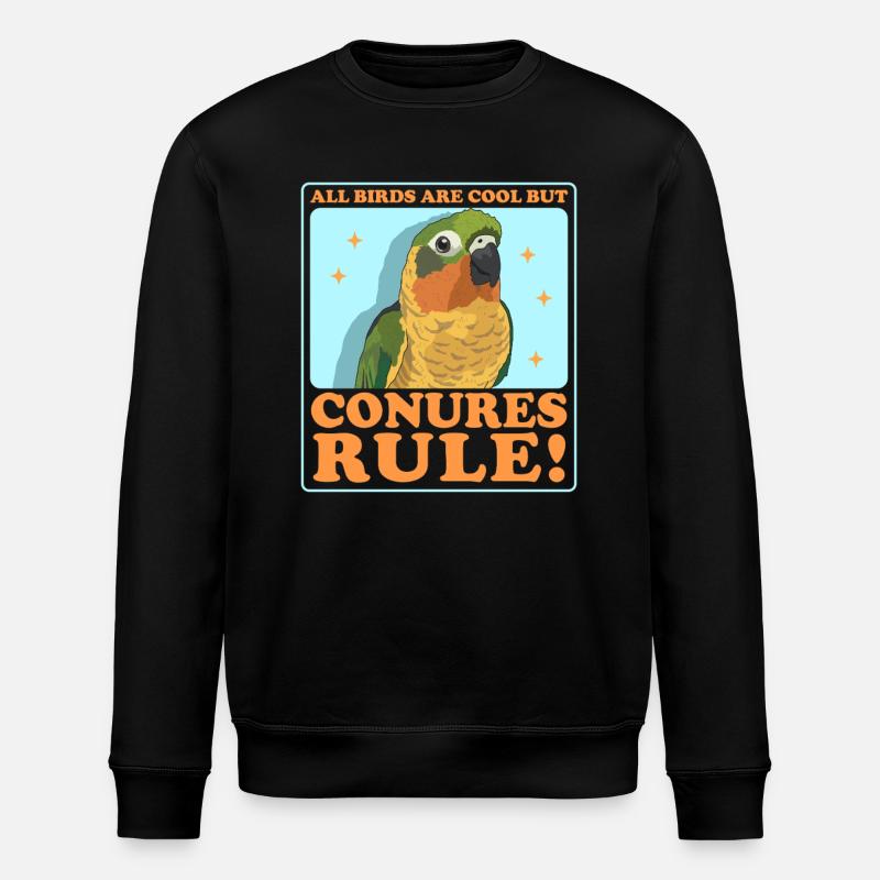 Conure Papageien Conures Geschenk - Stanley/Stella Unisex Bio-Sweatshirt ROLLER - Schwarz