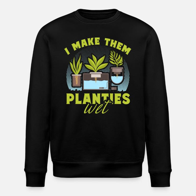 Je les fais Planties mouillés - Sweat bio ROLLER Stanley/Stella Unisexe - noir