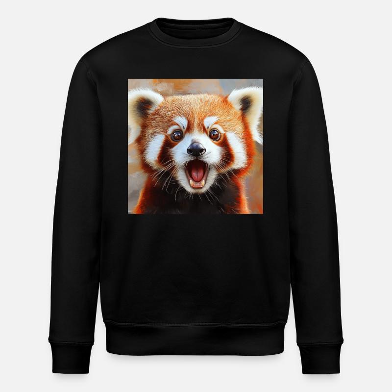 Roter Panda - Stanley/Stella Unisex Bio-Sweatshirt ROLLER - Schwarz