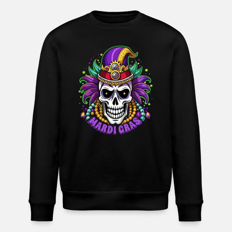 Mardi Gras - Carnaval - Crâne - Cadeau - Sweat bio ROLLER Stanley/Stella Unisexe - noir