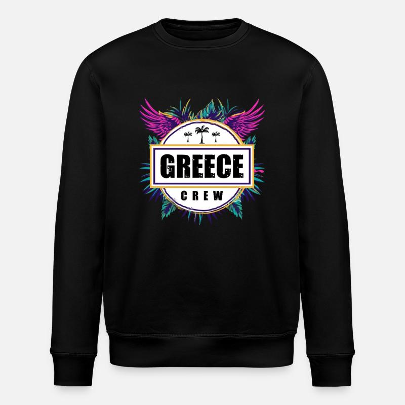 Grèce Équipage Tropical - Sweat bio ROLLER Stanley/Stella Unisexe - noir