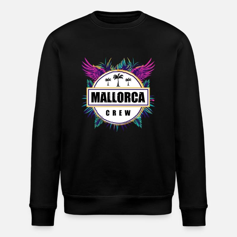 Mallorca Crew Tropical - Sweat bio ROLLER Stanley/Stella Unisexe - noir