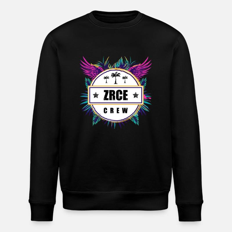 Zrce Crew Tropisch - Stanley/Stella Unisex Bio-Sweatshirt ROLLER - Schwarz