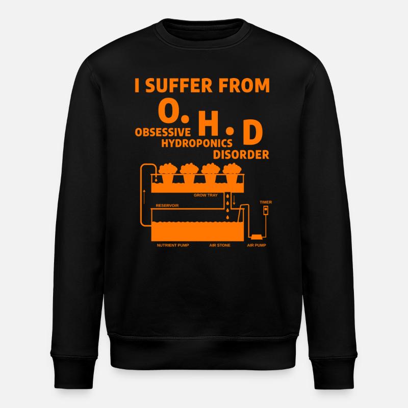 Hydroponics - Stanley/Stella ROLLER Unisex Organic Sweatshirt - black
