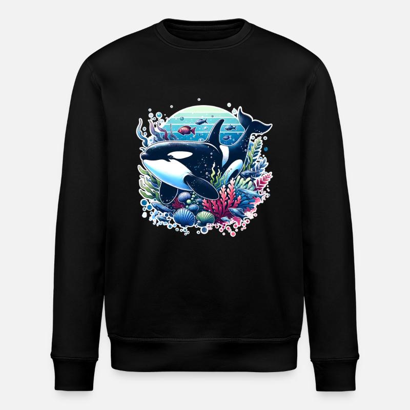 Orca Schwertwal - Stanley/Stella Unisex Bio-Sweatshirt ROLLER - Schwarz