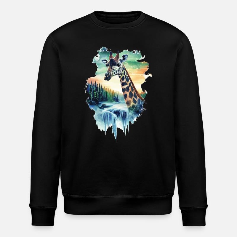 Giraffe - Stanley/Stella Unisex Bio-Sweatshirt ROLLER - Schwarz