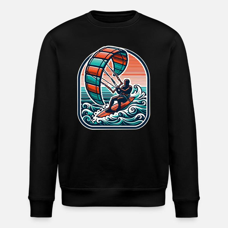 Kitesurf Kitesurfer Kiteboard - Sweat bio ROLLER Stanley/Stella Unisexe - noir