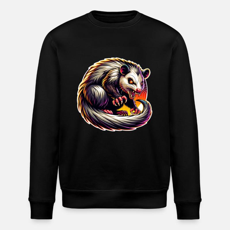 Opossum - Stanley/Stella Unisex Bio-Sweatshirt ROLLER - Schwarz