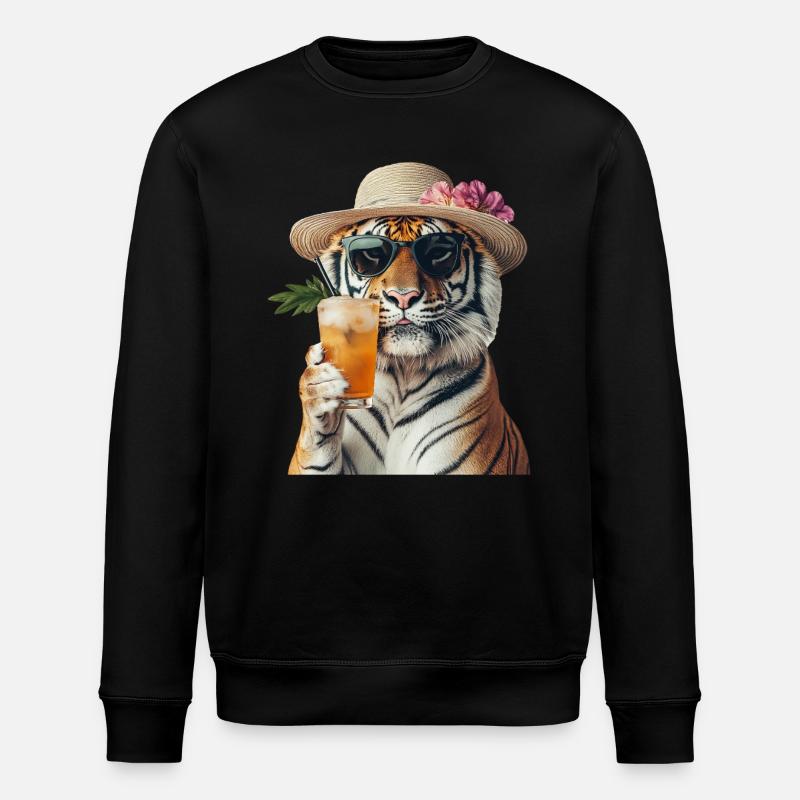 Tiger - Stanley/Stella Unisex Bio-Sweatshirt ROLLER - Schwarz