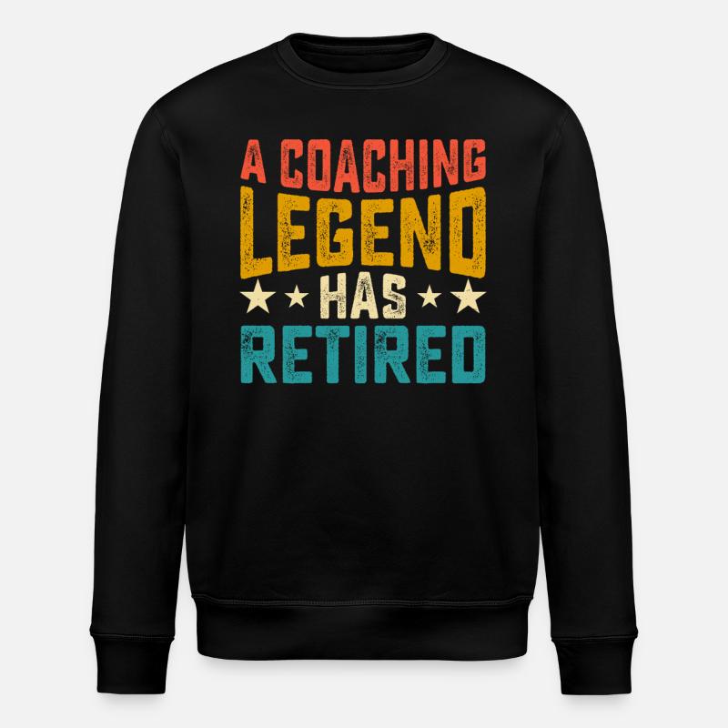 Coach Legend Retiree - Stanley/Stella ROLLER Unisex Organic Sweatshirt - black