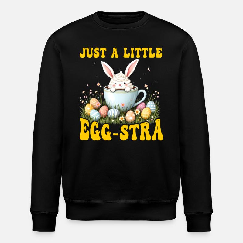 Nur ein bisschen Egg-stra - Stanley/Stella Unisex Bio-Sweatshirt ROLLER - Schwarz
