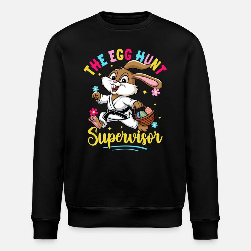 Der Supervisor der Eiersuche - Stanley/Stella Unisex Bio-Sweatshirt ROLLER - Schwarz