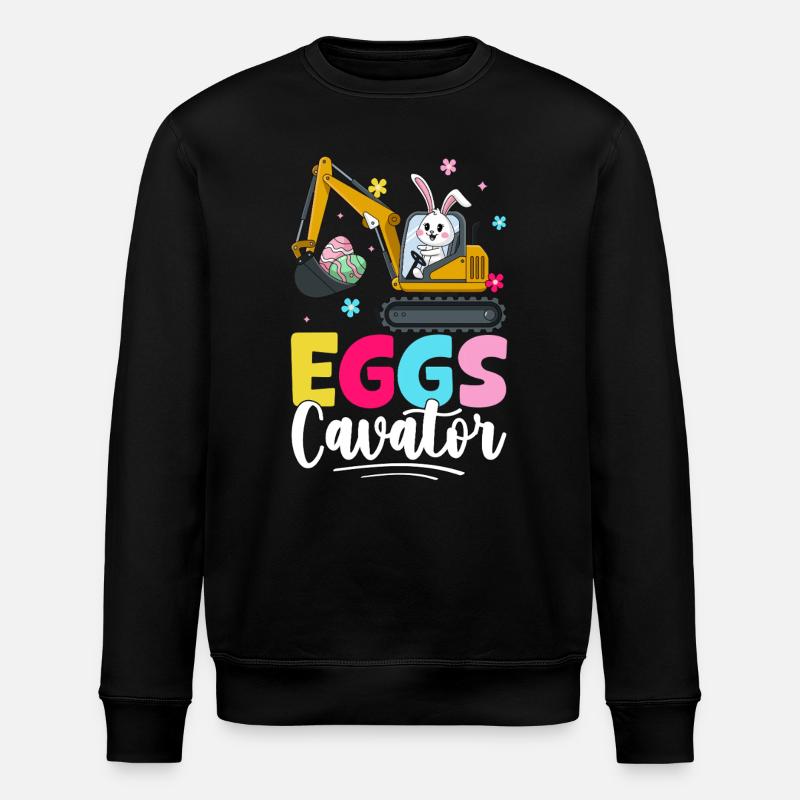 Cavator d’oeufs - Sweat bio ROLLER Stanley/Stella Unisexe - noir