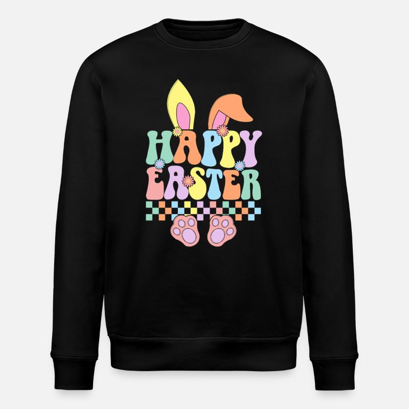 Frohe Ostern - Stanley/Stella Unisex Bio-Sweatshirt ROLLER - Schwarz