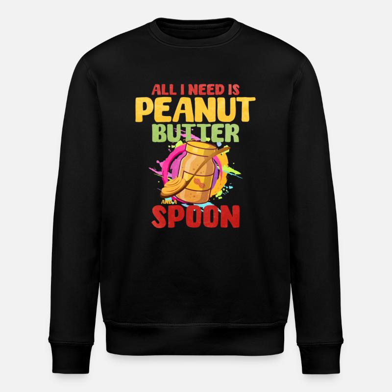 Erdnussbutter - Stanley/Stella Unisex Bio-Sweatshirt ROLLER - Schwarz