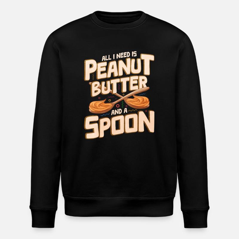 Erdnussbutter - Stanley/Stella Unisex Bio-Sweatshirt ROLLER - Schwarz