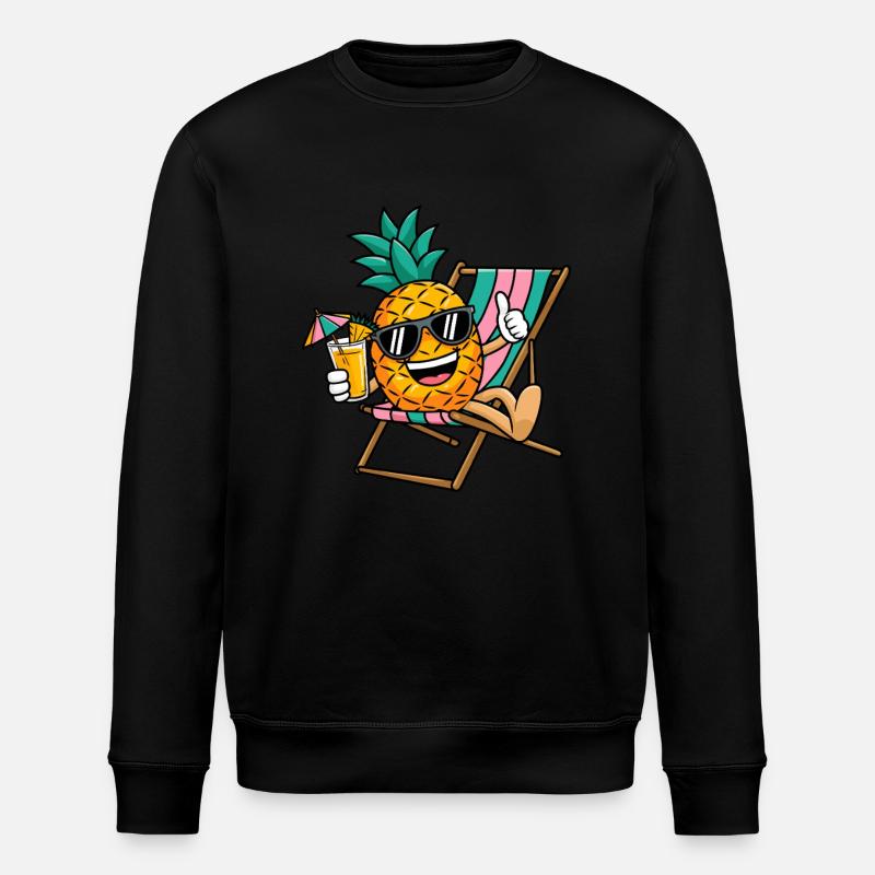 Ananas Sommer - Stanley/Stella Unisex Bio-Sweatshirt ROLLER - Schwarz