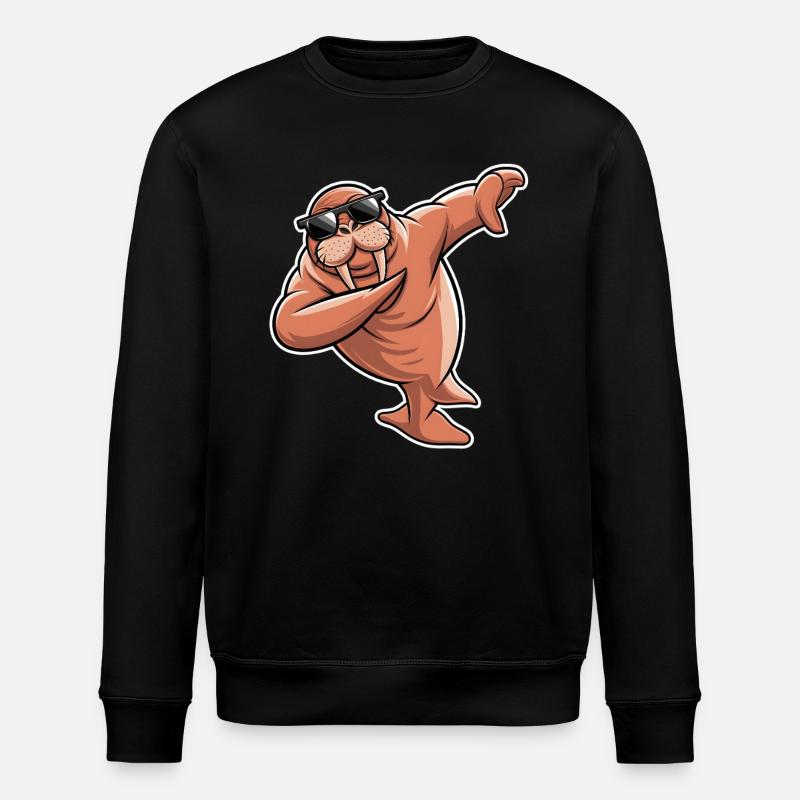 Walross - Stanley/Stella Unisex Bio-Sweatshirt ROLLER - Schwarz