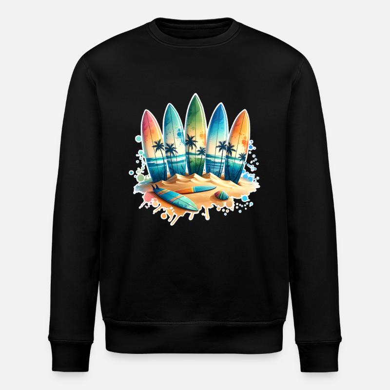 Surfen Surfer - Stanley/Stella Unisex Bio-Sweatshirt ROLLER - Schwarz