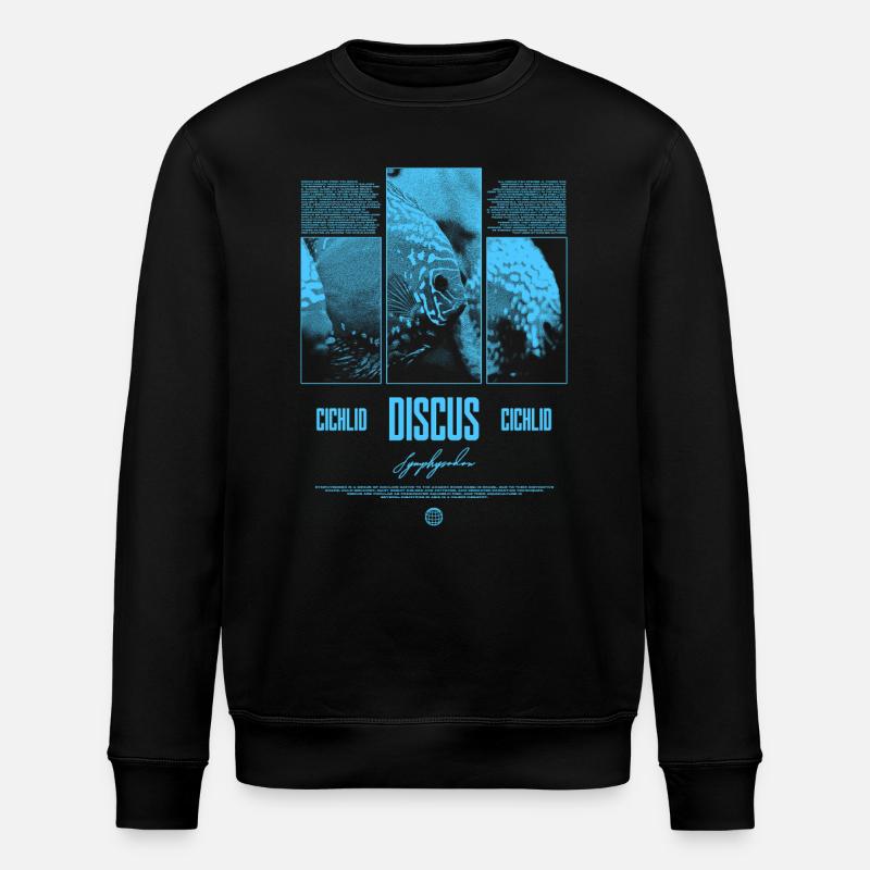 Diskusfisch Buntbarsch Aquarium Fischhalter - Stanley/Stella Unisex Bio-Sweatshirt ROLLER - Schwarz