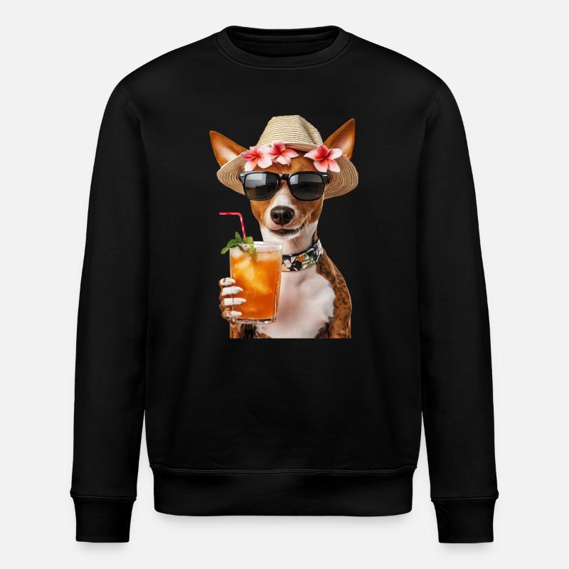 Basenji - Stanley/Stella Unisex Bio-Sweatshirt ROLLER - Schwarz