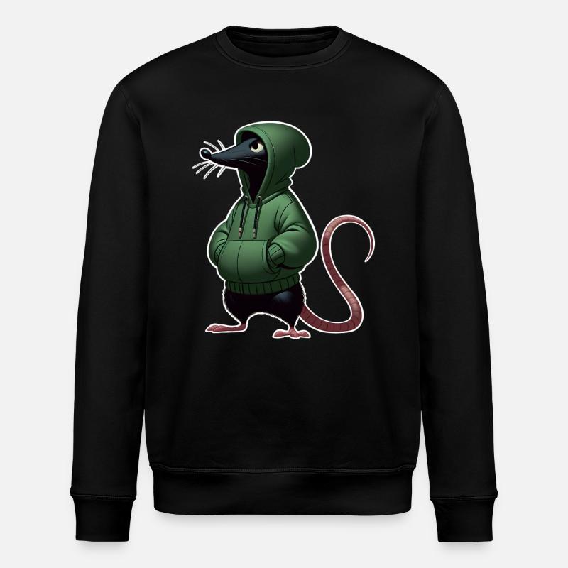 Maus - Stanley/Stella Unisex Bio-Sweatshirt ROLLER - Schwarz