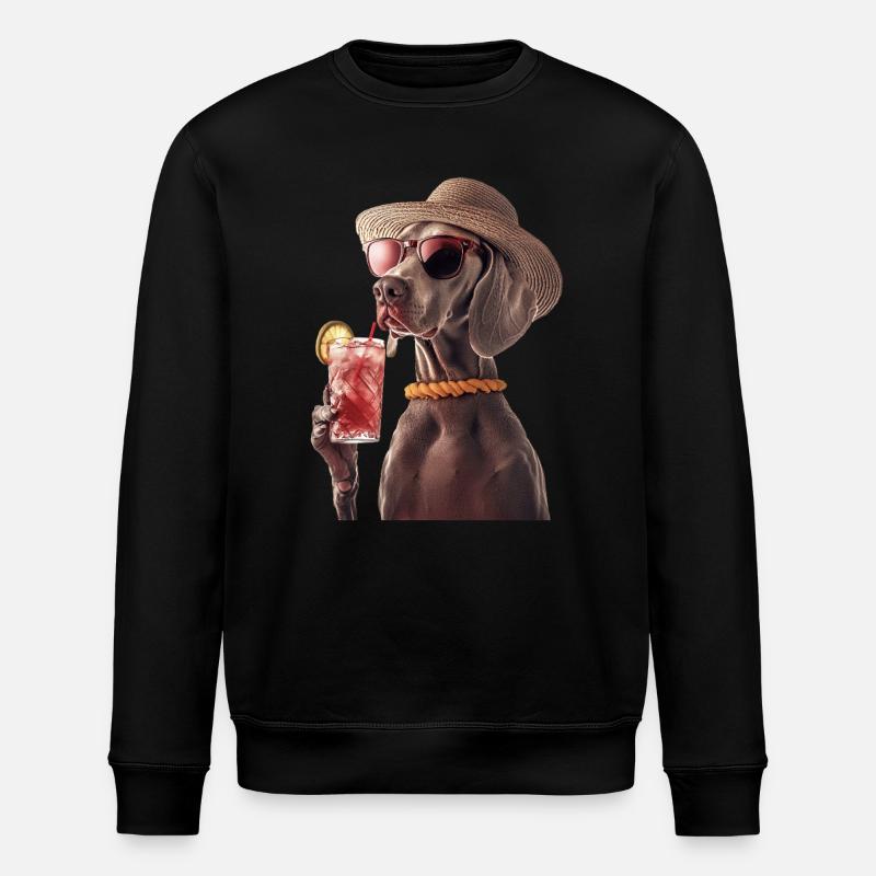 Weimaraner - Stanley/Stella Unisex Bio-Sweatshirt ROLLER - Schwarz