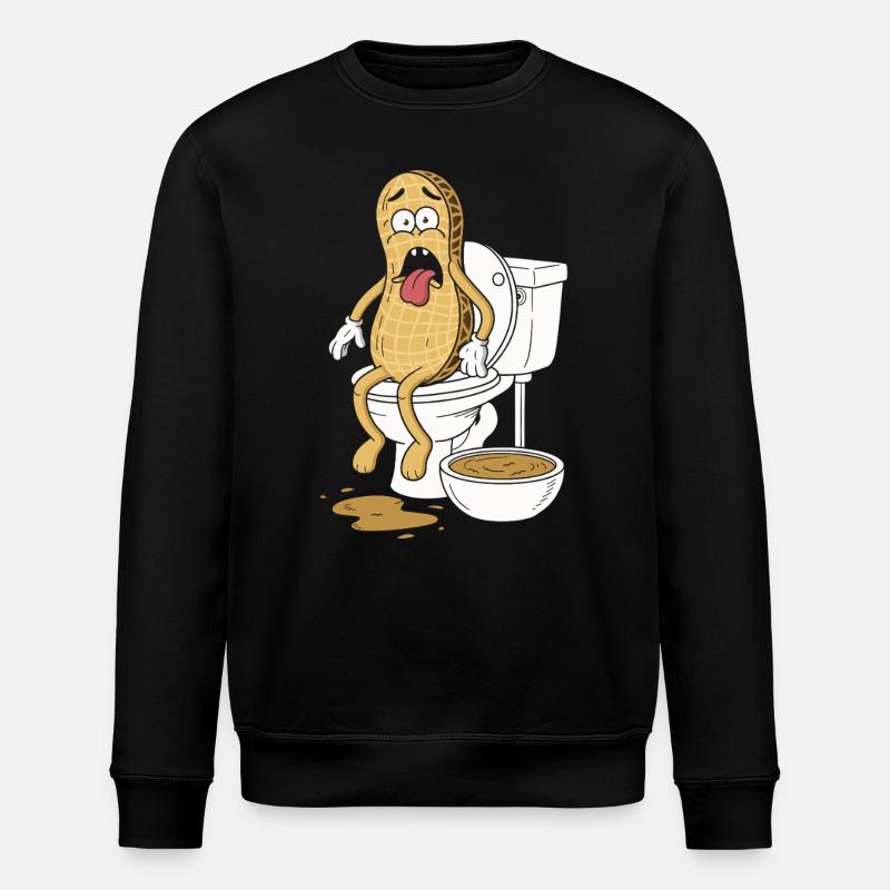 Erdnussbutter - Stanley/Stella Unisex Bio-Sweatshirt ROLLER - Schwarz