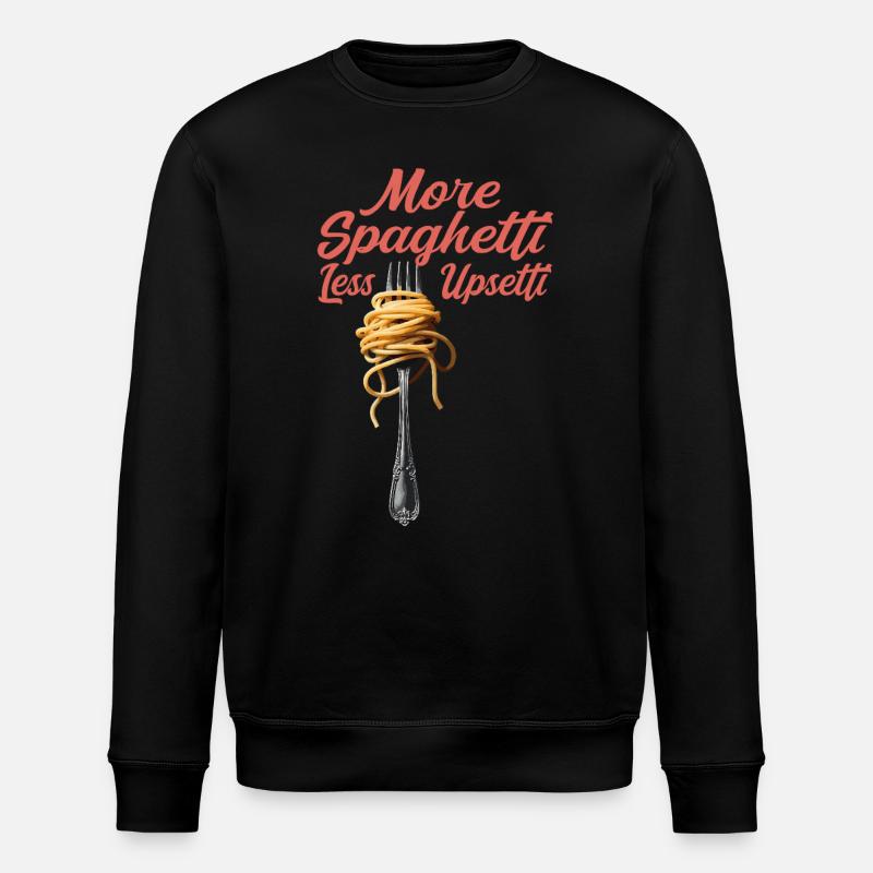 mehr Spaghetti weniger Upsetti - Stanley/Stella Unisex Bio-Sweatshirt ROLLER - Schwarz
