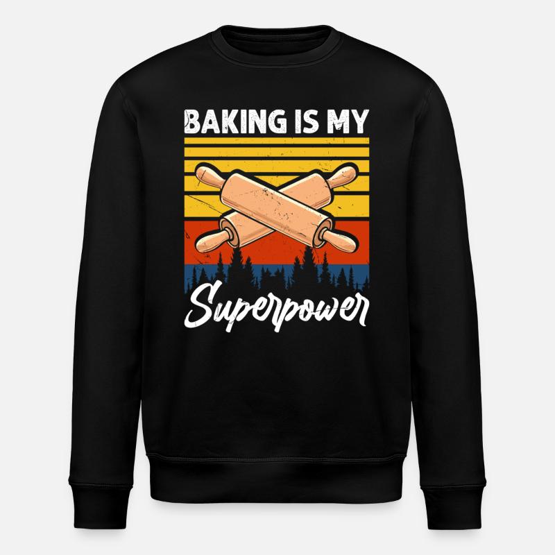 Backen Bäcker Bäckerei - Stanley/Stella Unisex Bio-Sweatshirt ROLLER - Schwarz