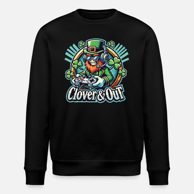 Saint-Patrick Clover & Out Gaming - Sweat bio ROLLER Stanley/Stella Unisexe - noir