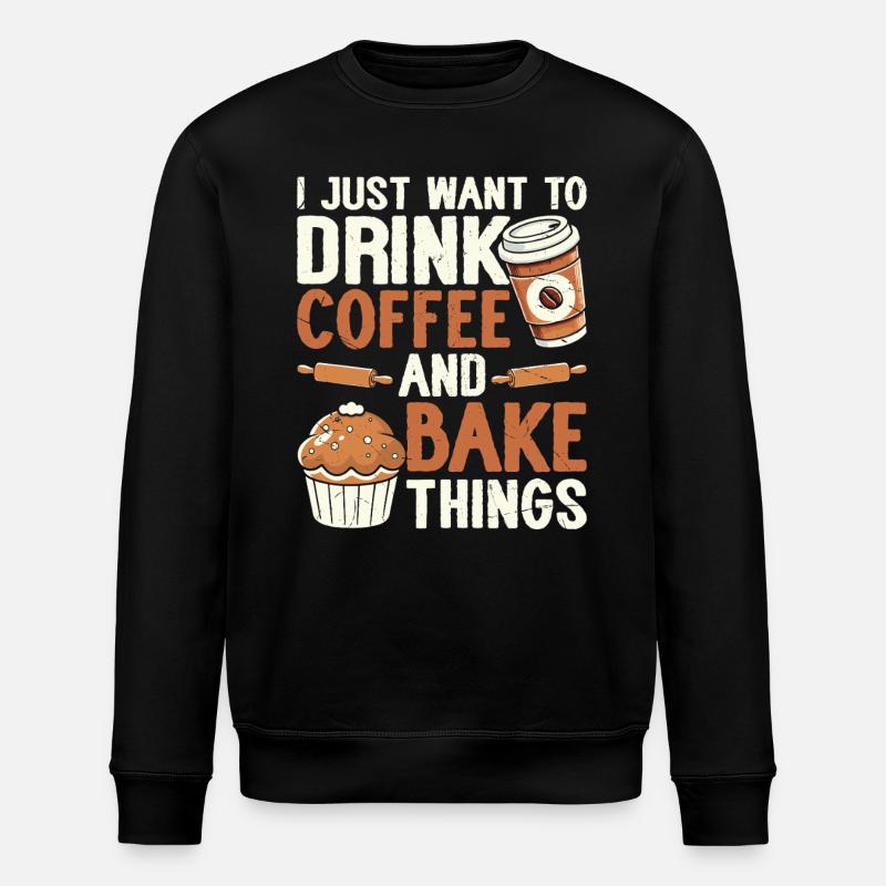 Backen Bäcker Bäckerei - Stanley/Stella Unisex Bio-Sweatshirt ROLLER - Schwarz