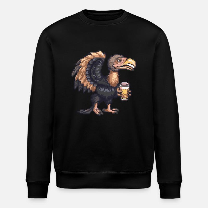 Harpyie Vogel Pixel Bier - Stanley/Stella Unisex Bio-Sweatshirt ROLLER - Schwarz