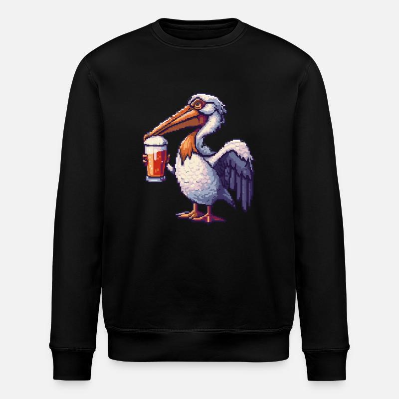 Bière Pelican Bird Pixel - Sweat bio ROLLER Stanley/Stella Unisexe - noir