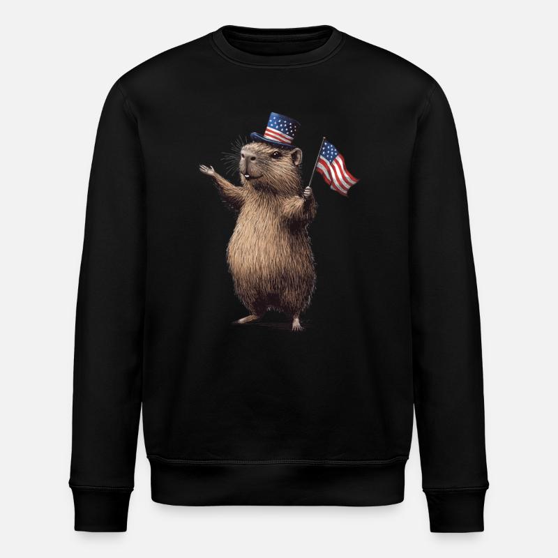 Wasserschwein - Stanley/Stella Unisex Bio-Sweatshirt ROLLER - Schwarz