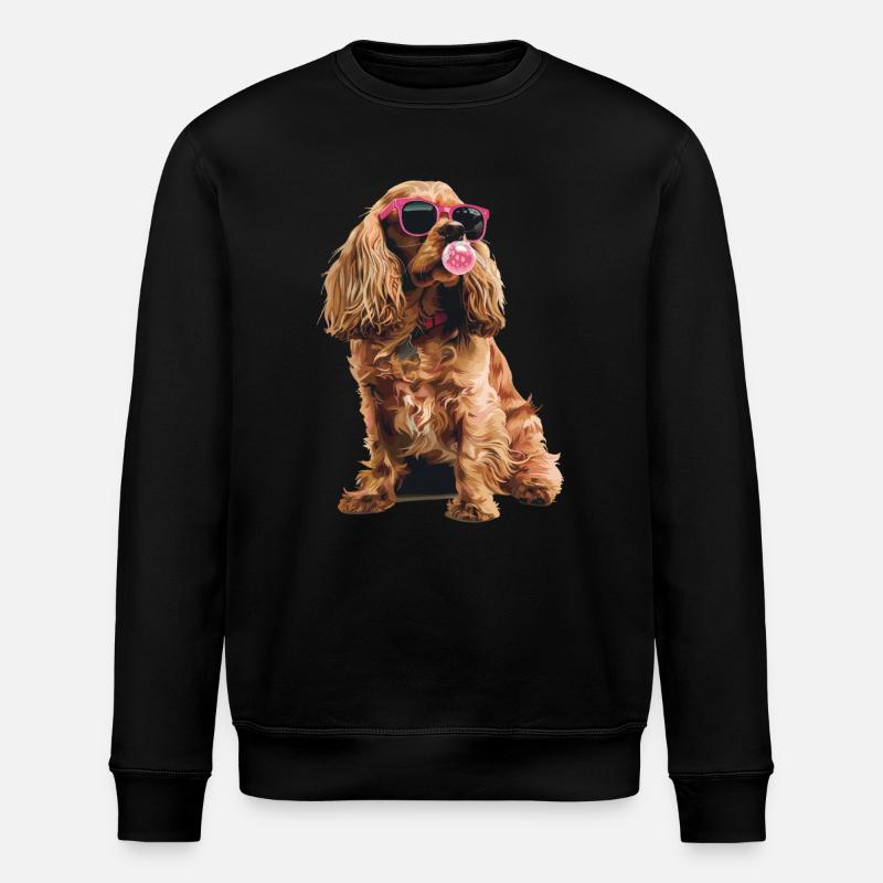Cocker Spaniel - Stanley/Stella Unisex Bio-Sweatshirt ROLLER - Schwarz