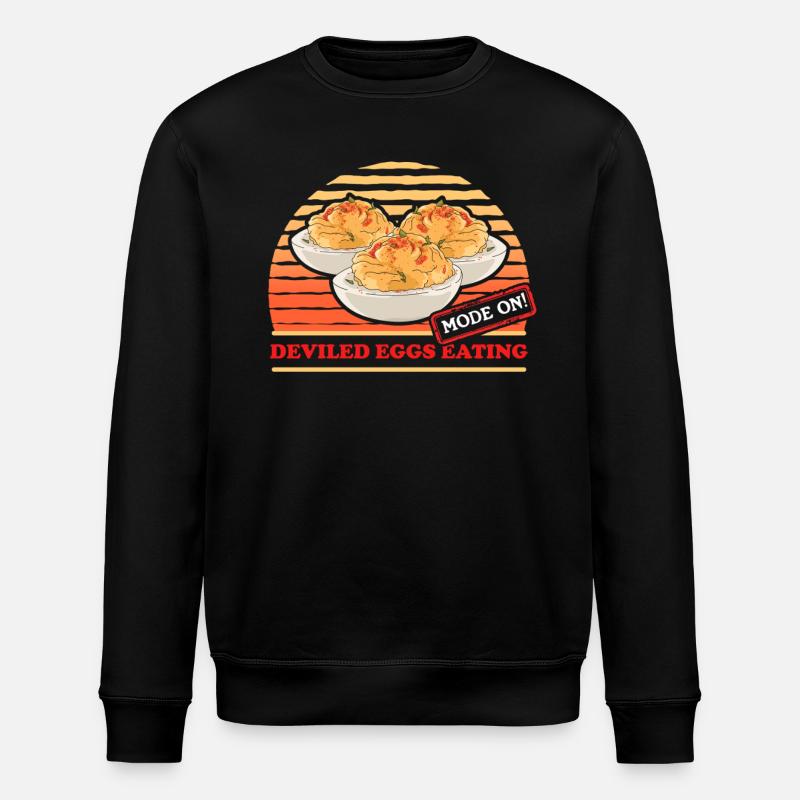 Deviled Eggs Gefüllte Eier Geschenk - Stanley/Stella Unisex Bio-Sweatshirt ROLLER - Schwarz