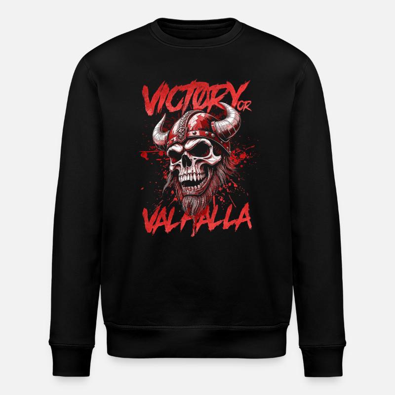 Nordischer Wikingersieg oder Walhalla - Stanley/Stella Unisex Bio-Sweatshirt ROLLER - Schwarz