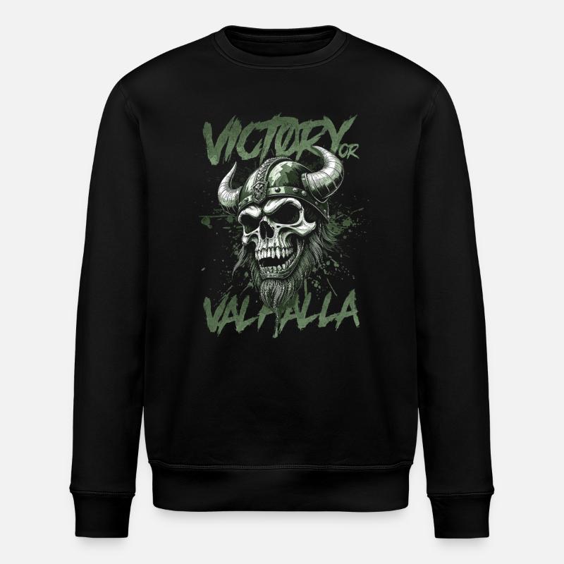 Nordischer Wikingersieg oder Walhalla - Stanley/Stella Unisex Bio-Sweatshirt ROLLER - Schwarz