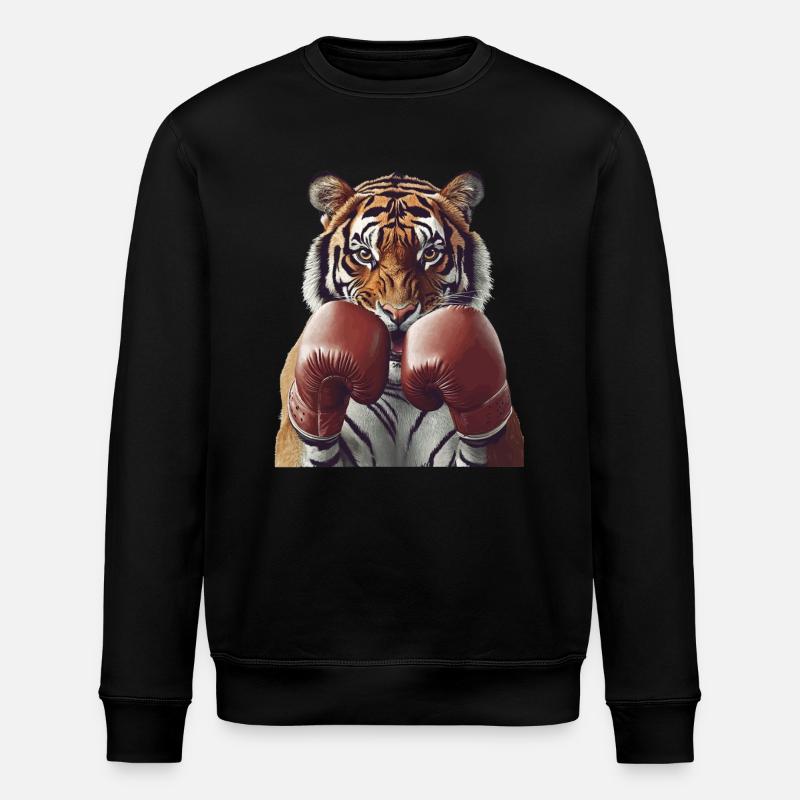 Tiger - Stanley/Stella Unisex Bio-Sweatshirt ROLLER - Schwarz