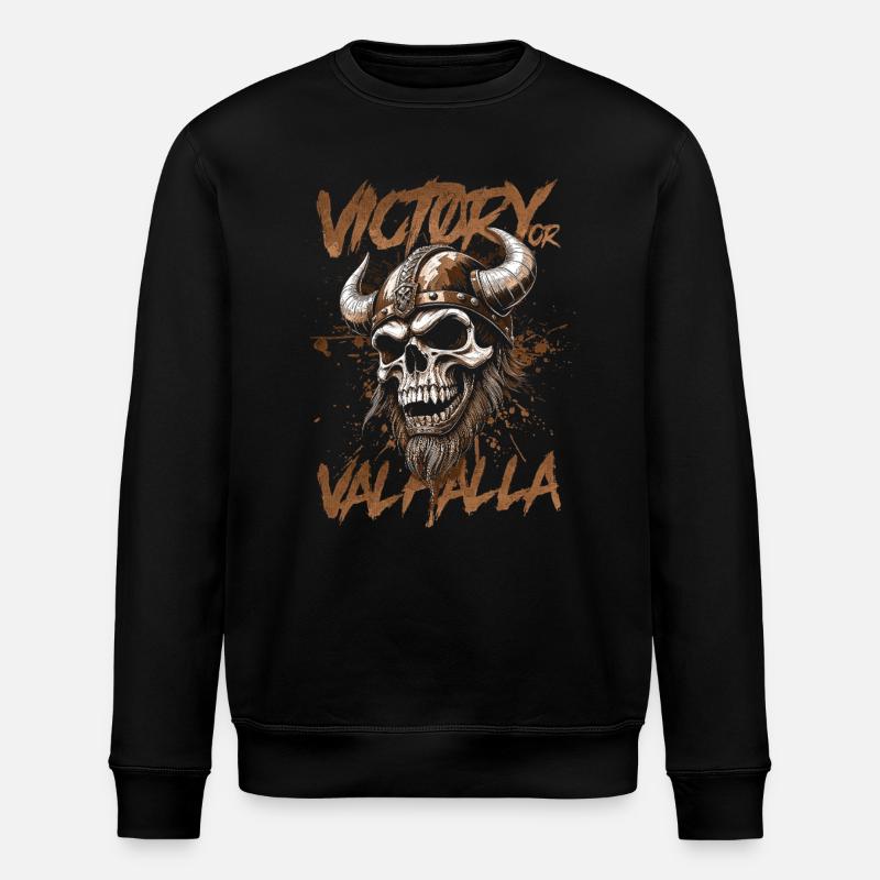 Nordischer Wikingersieg oder Walhalla - Stanley/Stella Unisex Bio-Sweatshirt ROLLER - Schwarz