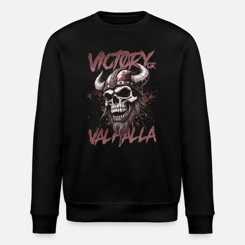 Nordischer Wikingersieg oder Walhalla - Stanley/Stella Unisex Bio-Sweatshirt ROLLER - Schwarz