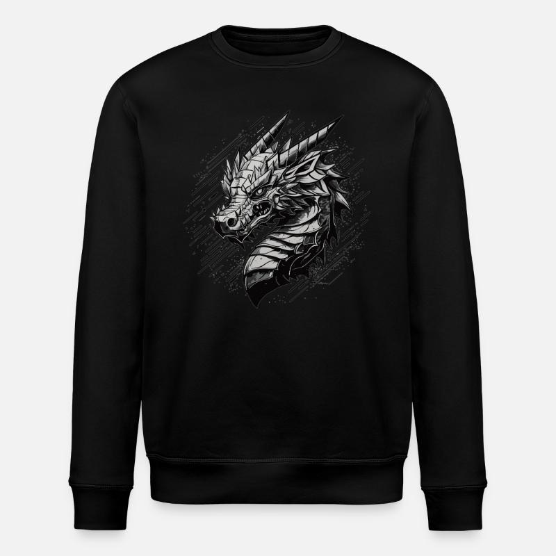 Metallischer Drache - Stanley/Stella Unisex Bio-Sweatshirt ROLLER - Schwarz