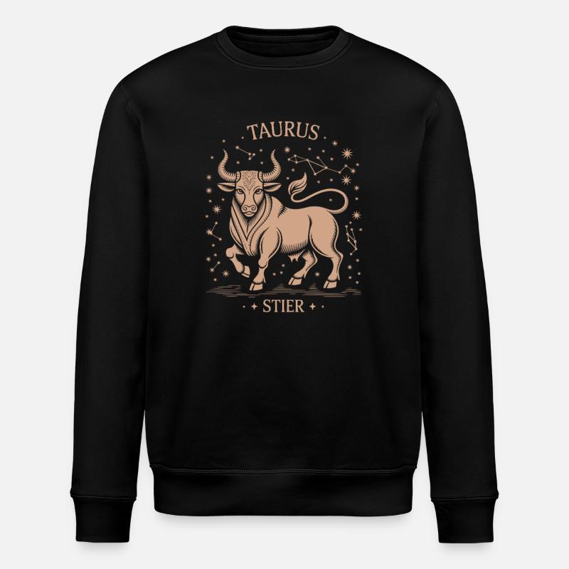 Sternzeichen Stier - Stanley/Stella Unisex Bio-Sweatshirt ROLLER - Schwarz