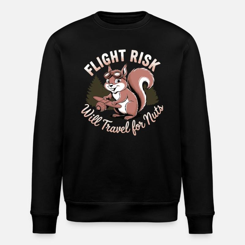 Eichhörnchen auf Mission - Stanley/Stella Unisex Bio-Sweatshirt ROLLER - Schwarz