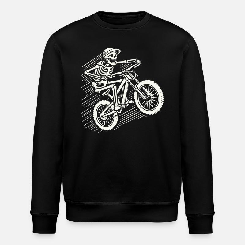 Skeleton Vélo Aventure VTT Rétro - Sweat bio ROLLER Stanley/Stella Unisexe - noir